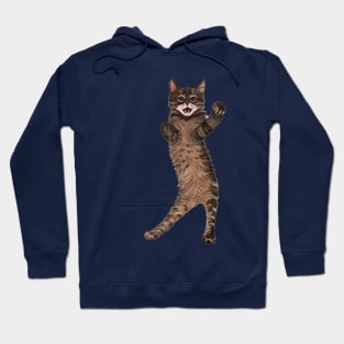 Dancing cute kitty art design Hoodie